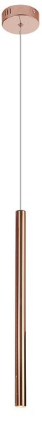 Lampada a sospensione LED ORGANIC in rame 1W, bianco caldo, 360 lm, metallo, dimensioni: 190 x 2,5 x 2,5 cm, IP20, Maxlight