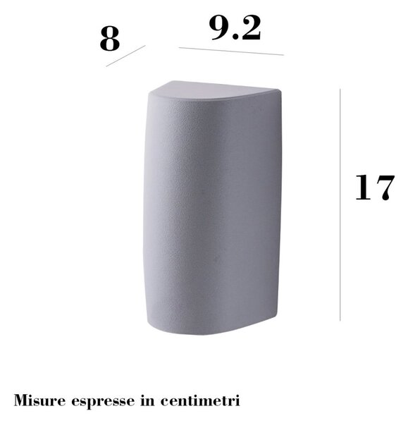 Applique esterno monoemissione top light aosta ap1 bi gu10 led resina - Top Light