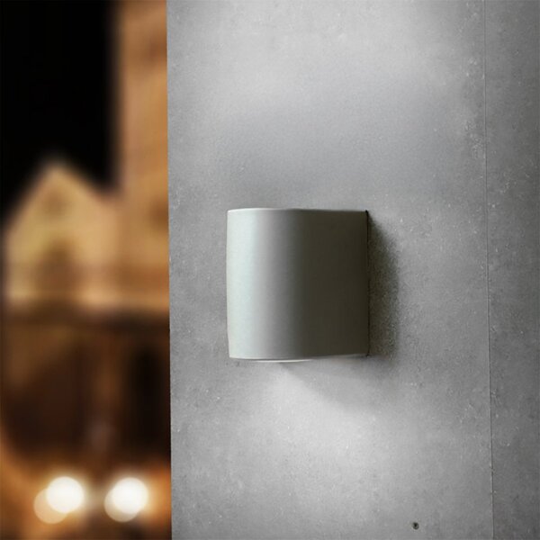 Applique esterno monoemissione top light aosta ag1 gr gx53 led cct ip55 resina - Top Light