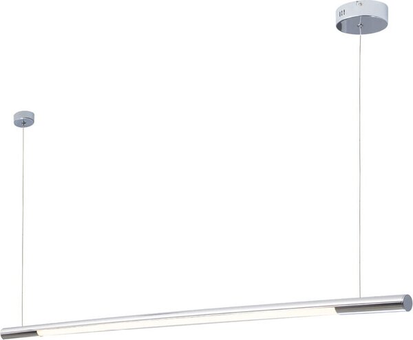 Lampadario a LED ORGANIC cromato 26 W, bianco caldo, 2210 lm, metallo, dimensioni: 140 x 150 x 2 cm, IP20, Maxlight