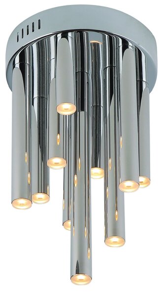 Lampada da soffitto a LED ORGANIC 10W 3000K 600lm in metallo cromato, dimensioni: 34x20x20 cm, IP20, Maxlight