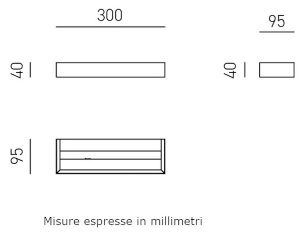 Applique moderno gea luce gap550 b led biemissione alluminio - Gea Luce