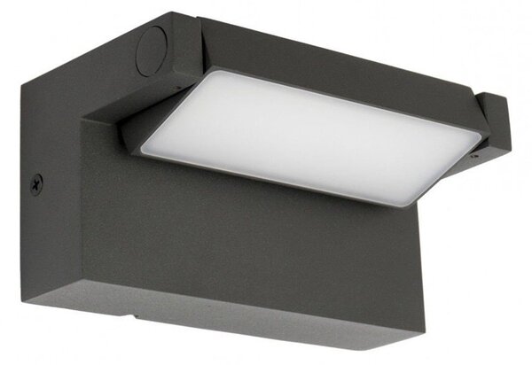 Applique da esterno a LED Rota, grigio scuro, 10 W, bianco neutro, 720 lm, alluminio, dimensioni: 7,6 x 15 x 8,5 cm, IP54, SU-MA