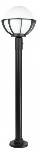 Lampada da giardino a stelo 130 cm sfera bianca o fumé 25 cm 1xE27 nero IP43 SU-MA Kule K 5002/1/KPO 250