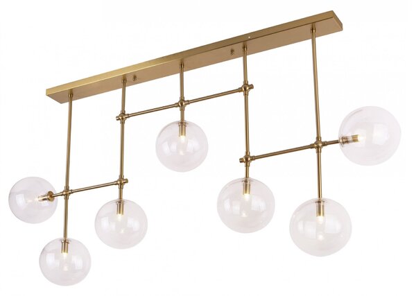 Lampadario LOLLIPOP in ottone 7xG9x40W metallo, dimensioni: 75x140x18 cm, IP20, Maxlight