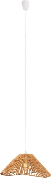 Lampada a sospensione AMALFI marrone e bianca 1xE27x15W in carta, dimensioni: 165x45x45 cm, IP20, Maxlight