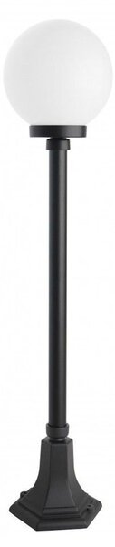 Lampada da giardino 98 cm sfera bianca o fumé 20 cm 1xE27 nero IP43 SU-MA KULE K 5002/2/KP 200