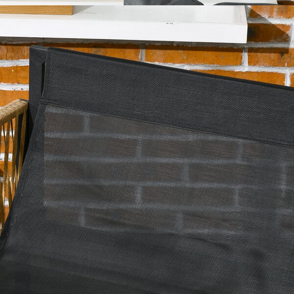 Outsunny Set da giardino 4 pezzi divano 2 posti 2 poltrone e 1 tavolino con piano in vetro temperato 3 cuscini - grigio
