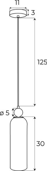 Lampada a sospensione CAMPANILA in ottone e vetro fumé, 1xE27x40W, metallo, dimensioni: 155x10x10 cm, IP20, Maxlight