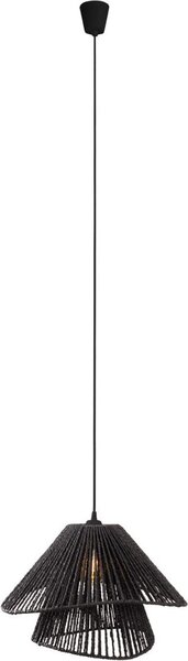 Lampada a sospensione AMALFI nera 1xE27x15W in carta, dimensioni: 165x45x45 cm, IP20, Maxlight