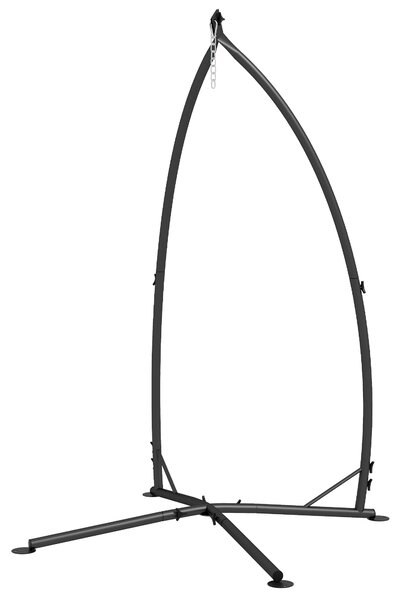 Outsunny Supporto per Sedia Sospesa - Piede Sedia Sospesa, altezza 215 cm - Capacità di carico massima consigliata 150 kg, metallo nero