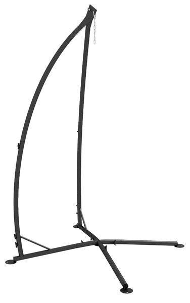 Outsunny Supporto per Sedia Sospesa - Piede Sedia Sospesa, altezza 215 cm - Capacità di carico massima consigliata 150 kg, metallo nero