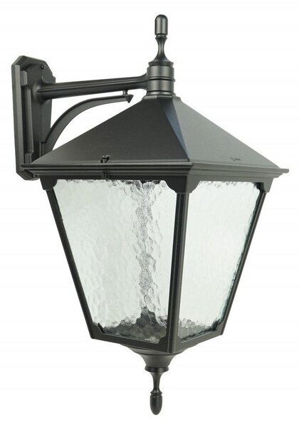 Lampada da parete per esterni da casa padronale larga 32 cm 1xE27 nero IP43 SU-MA Retro K 3012/1/BD KWG