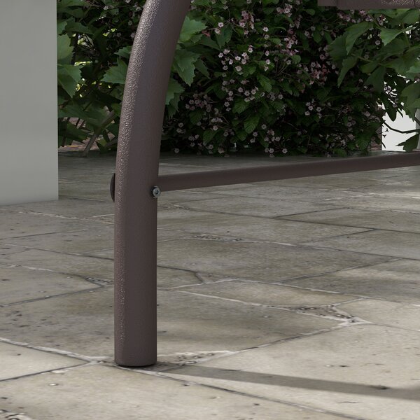 Outsunny Altalena da giardino trasformabile 3 posti di grande comfort con cuscini tetto regolabile metallo poliestere kaki