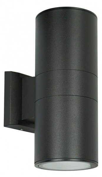 Applique da esterno basso/alto 11 cm di diametro 2xE27 nero IP54 SU-MA 7001 BL