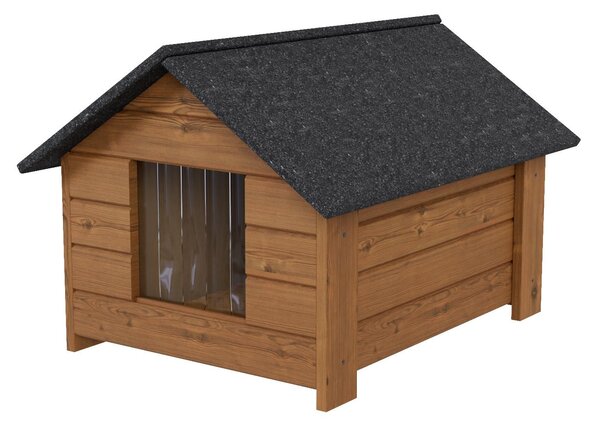 Cuccia per cani QLS Casa per cani resistente alle intemperie Caverna per cani impermeabile in legno isolato 84x68cm 10336