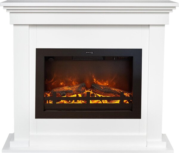 Caminetto elettrico Xaralyn - Flex EFL-HLW - legno bianco - 1500 Watt di riscaldamento - con telecomando - caminetto da incasso incluso - caminetto decorativo