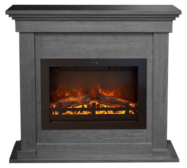 Caminetto elettrico Xaralyn - Flex EFL-HLZ - effetto legno - 1500 Watt di riscaldamento - con telecomando - caminetto da incasso incluso - caminetto decorativo