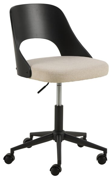 Sedia da ufficio Lucy in tessuto beige