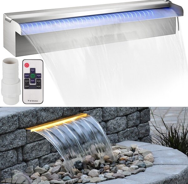 VEVOR doccia a spruzzo fontana piscina LED 17,7 "x4,5 "x3,1" fontana piscina 1,3" fontana d'acqua 0,87" decorazione giardino stagno
