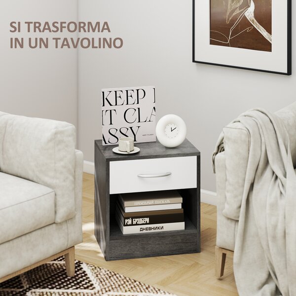 Tavolino Comodino In Acrilico Arancione: 2 Ripiani, 51x45x40 Cm, Per Camera Da Letto E Soggiorno