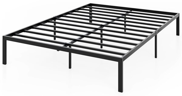 Costway Struttura letto metallo doghe resistenti materasso, Struttura spazio di conservazione senza rete doghe facile montaggio