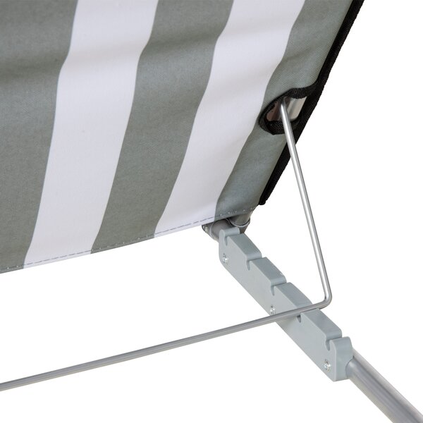Outsunny Sdraio pieghevole Lettino da giardino con cuscino Sedia a sdraio con schienale regolabile in 5 posizioni Borsa per il trasporto Grigio chiaro | Aosom Italy