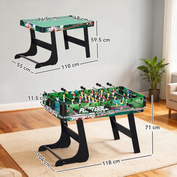 HOMCOM Tavolo da Gioco 6 in 1 con Calcio Balilla, Biliardo, Air Hockey, Ping Pong, Anelli e Hockey su Prato, 118x104x71 cm | Aosom Italy