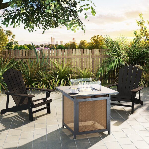 Outsunny Sedia Adirondack resistente alle intemperie Sedia Adirondack in legno per esterno sedia da giardino con schienale alto braccioli | Aosom Italy