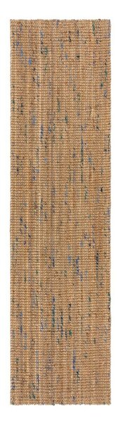 Passatoia blu/di colore naturale in iuta tessuta a mano 60x230 cm Jute Boucle Blue – Flair Rugs