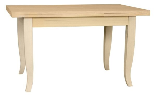 Mobili 2g - tavolo rettangolare allungabile legno grezzo 100x70 120x80 140x80 160x85