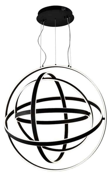 Lampadario a LED COPERNICUS bianco e nero 180 W, bianco caldo 4000 lm, metallo, dimensioni: 150x60x60 cm, IP20, Milagro