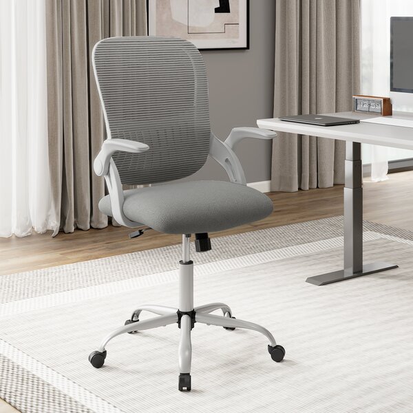 Costway Sedia ufficio ergonomica rete traspirante braccioli reclinabili spazio archiviazione retro, Sedia scrivania girevole altezza regolabile ruote