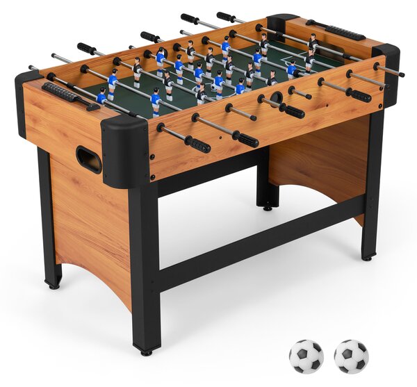 Costway Tavolo calcio balilla 22 giocatori 2 palline contatori scorrevoli, Tavolo gioco arcade bambini adulti sale giochi feste Naturale