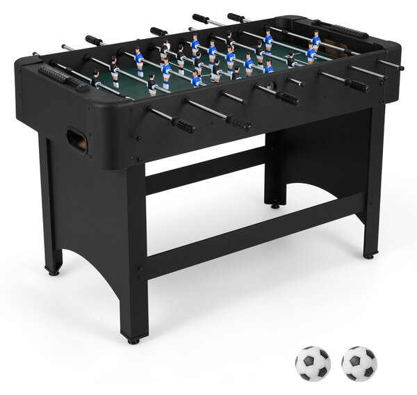 Costway Tavolo calcio balilla 22 giocatori 2 palline contatori scorrevoli, Tavolo gioco arcade bambini adulti sale giochi feste Nero