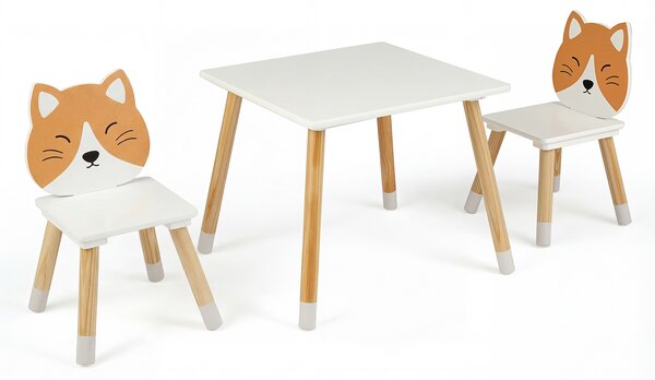Costway Set tavolo e sedie in legno per bambini per aula asilo e casa, Set scrivania multi-attività per gioco arte lavoretti lettura e apprendimento