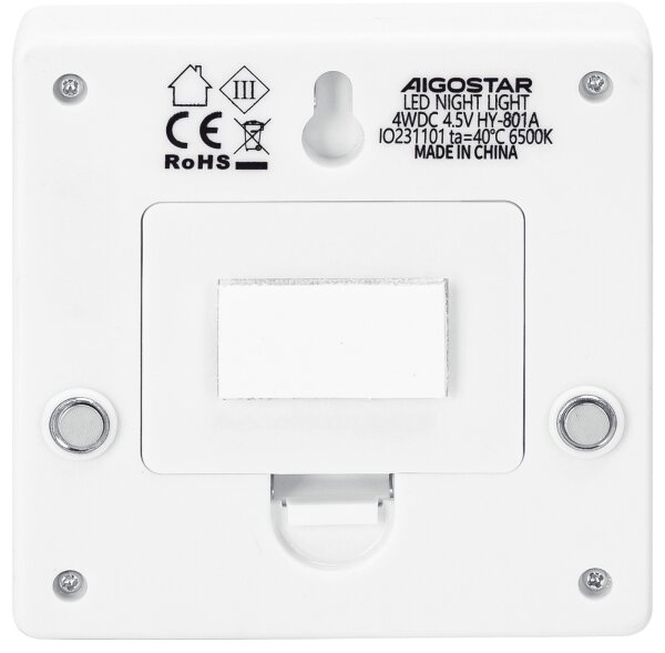Aigostar - Lampada da notte portatile a LED/3xAAA 6500K