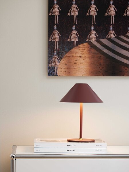 Halo Design 800834- Lampada da tavolo ricaricabile dimmerabile a LED HYGGE LED/3W/4000 mAh IP54 bordeaux