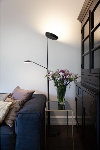 Halo Design 716067 - Lampada da terra LED dimmerabile VEGAS LED/20W/230V + LED/5W nero/cromo