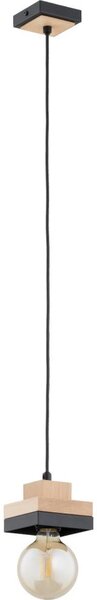 Lampadario a sospensione LARSO con cavo 1xE27/15W/230V nero/beige