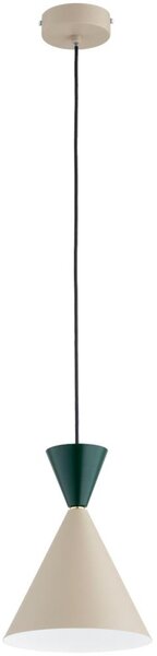 Lampadario a cavo ENTORI 1xE27/15W/230V beige/verde