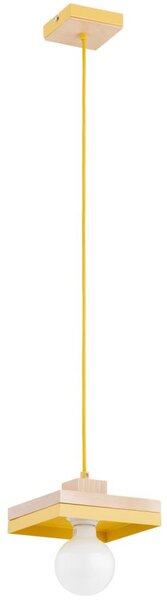 Lampadario a sospensione con cavo MIKO 1xE27/15W/230V giallo/beige