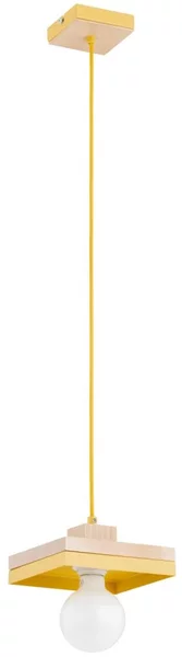 Lampadario a sospensione con cavo MIKO 1xE27/15W/230V giallo/beige