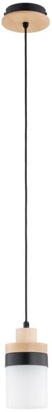Lampadario a cavo FRONY 1xE27/15W/230V nero/beige