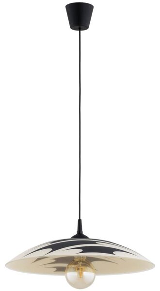 Lampada a sospensione su cavo ARMI 1xE27/15W/230V nero/beige