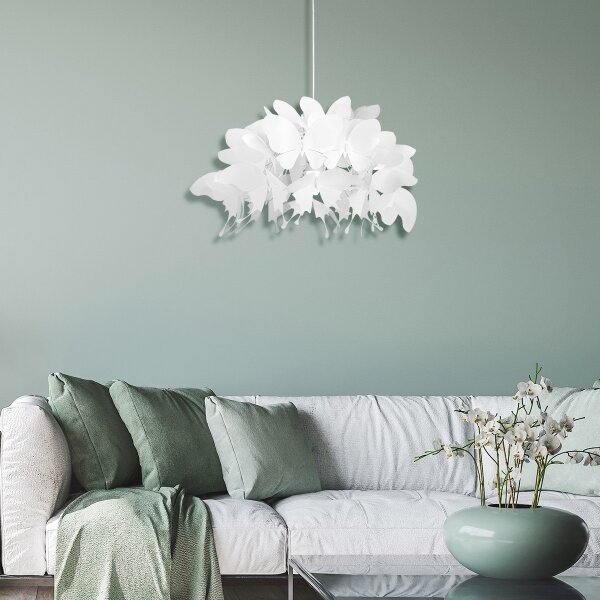Lampadario per cameretta FARFALLA 1xE27/60W/230V bianco