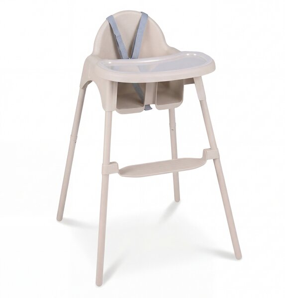 Costway Seggiolone per bambini 4 in 1 convertibile con vassoio doppio rimovibile, Seggiolone per neonati sicuro con 2 altezze e poggiapiedi 6-36 mesi Kaki
