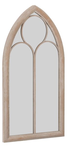 Costway Specchio a finestra in stile rustico con cornice metallica e antideflagrante, Specchio decorativo ad arco per soggiorno ingresso camino giardino 111,5 x 60,5 x 3,5 cm