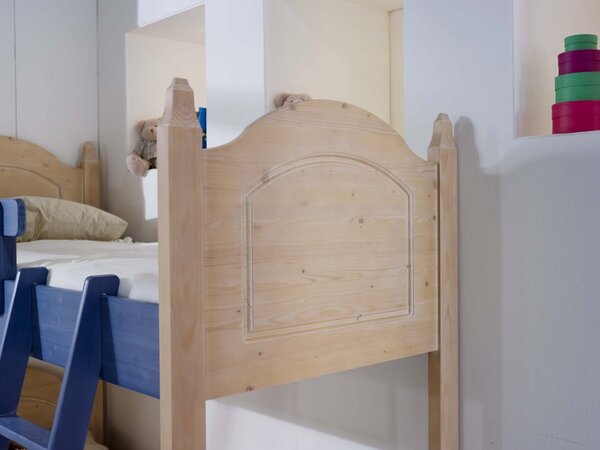 Letto a castello legno abete shabby azzurro e miele 93x205x186 (2232)