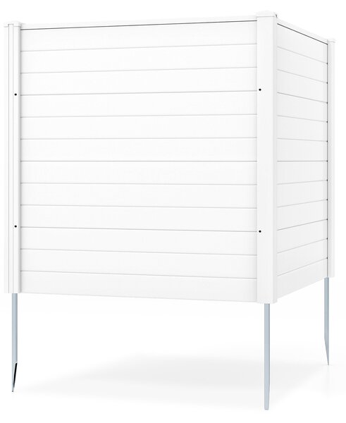 Costway Schermo per la privacy da esterno recinzione decorativa, Pannello privacy per condizionatore d'aria per patio e giardino Bianco